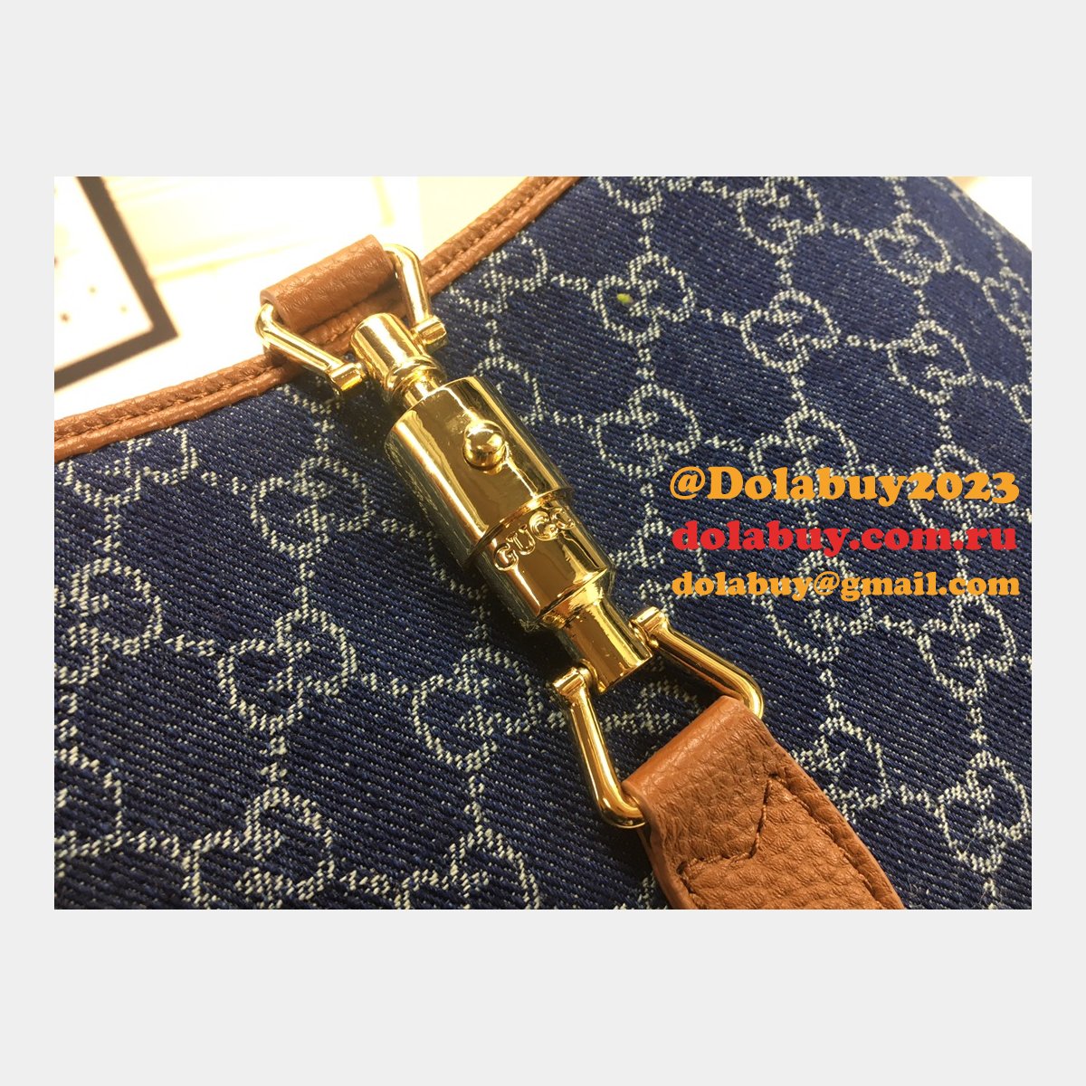 G*u*i 1:1 quality jackie 1961 small shoulder 636706 dark blue bag