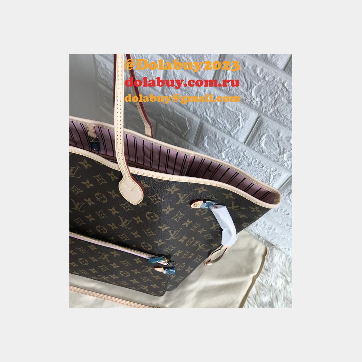 TOP QUALITY LOUIS VUITTONS NEVERFULLS GM M40990 pink 40CM