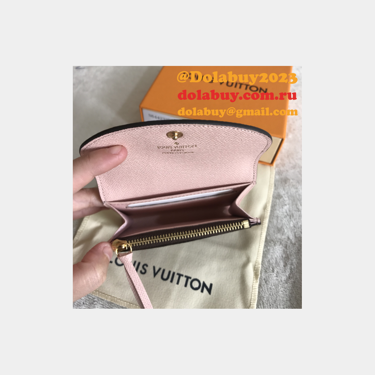 Replica LV N64423 Damier Canvas & Leather Rosalie Coin Purse