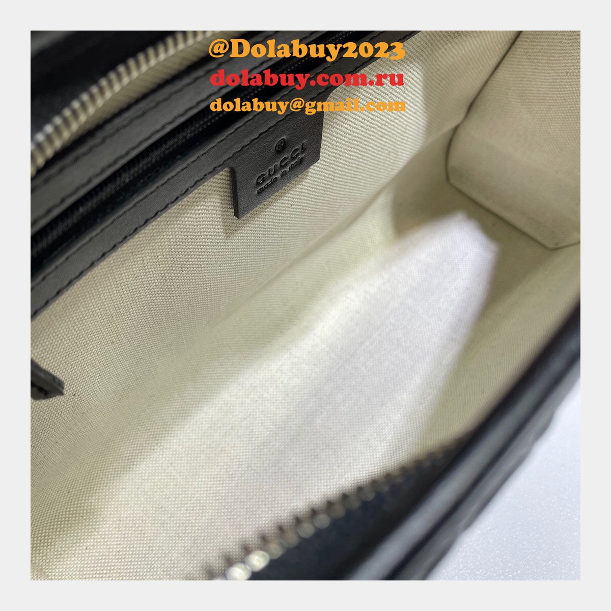 Gucci Replica Black GG embossed mini 625568 bag