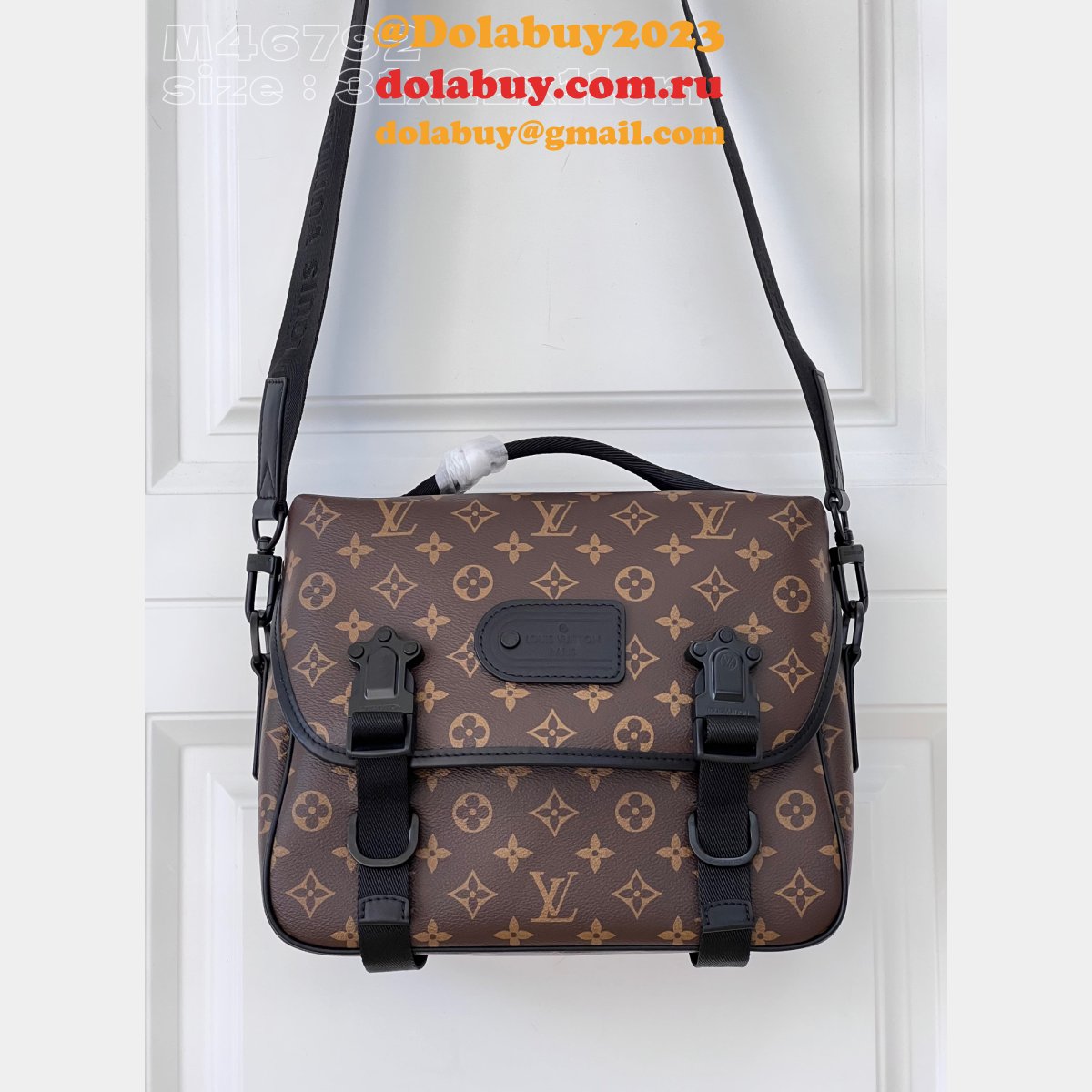 LV Copy Trail Messenger Monogram Macassar Canvas Men M46972 Fashion Bag