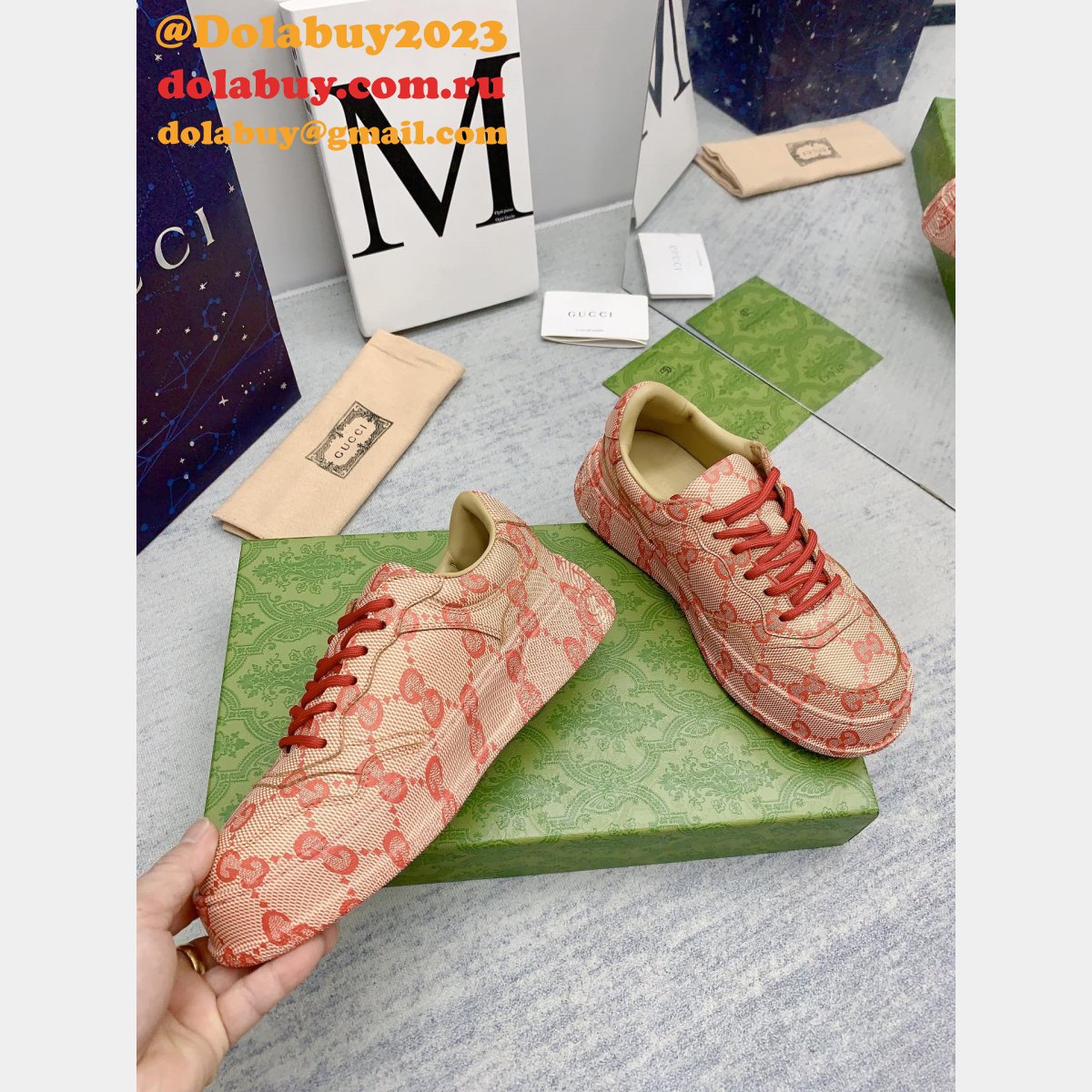 designer replica G*u*i biscuit classic presbyopia shoes