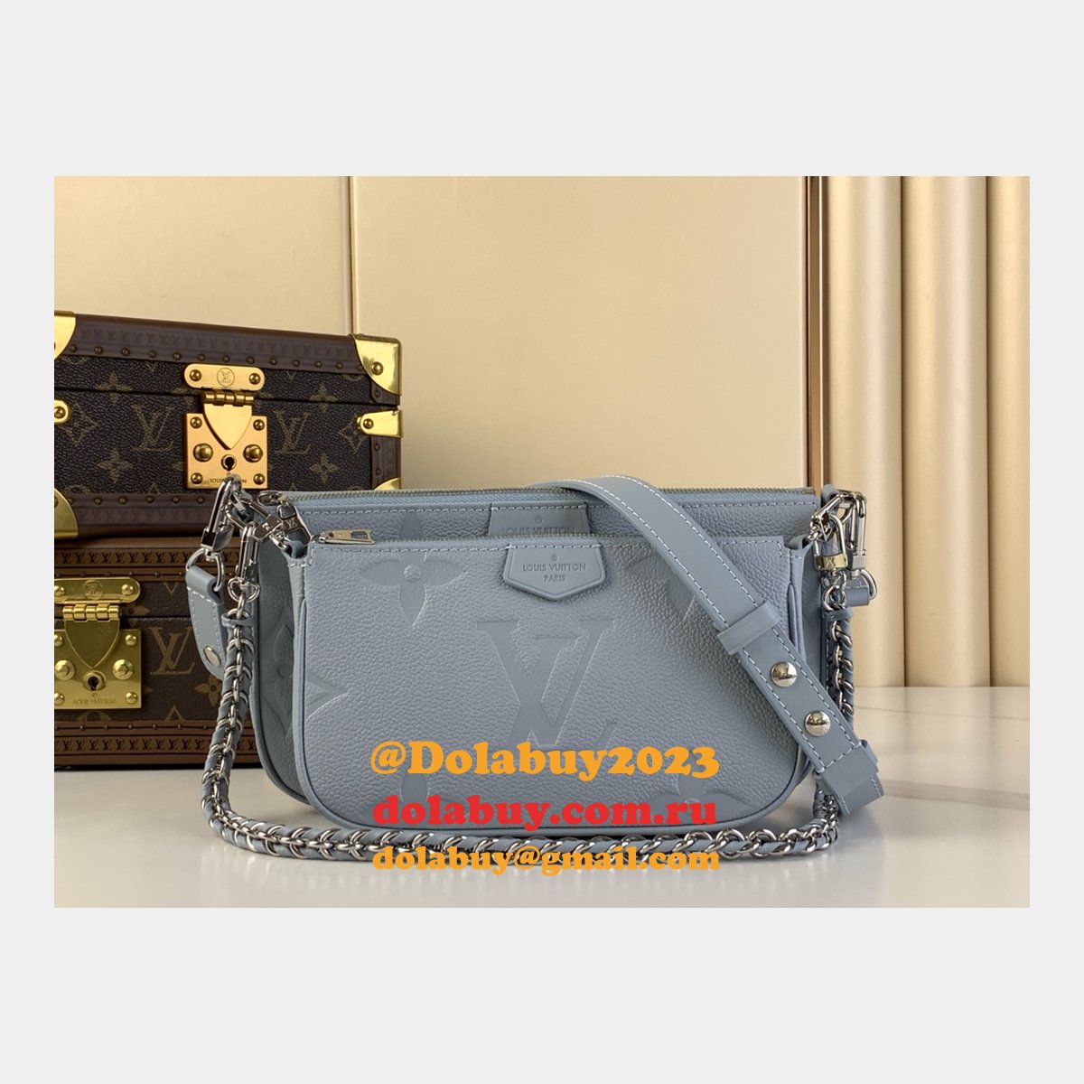 Louis Vuitton Knockoff Top M47173 Multi Pochette Blue Bag