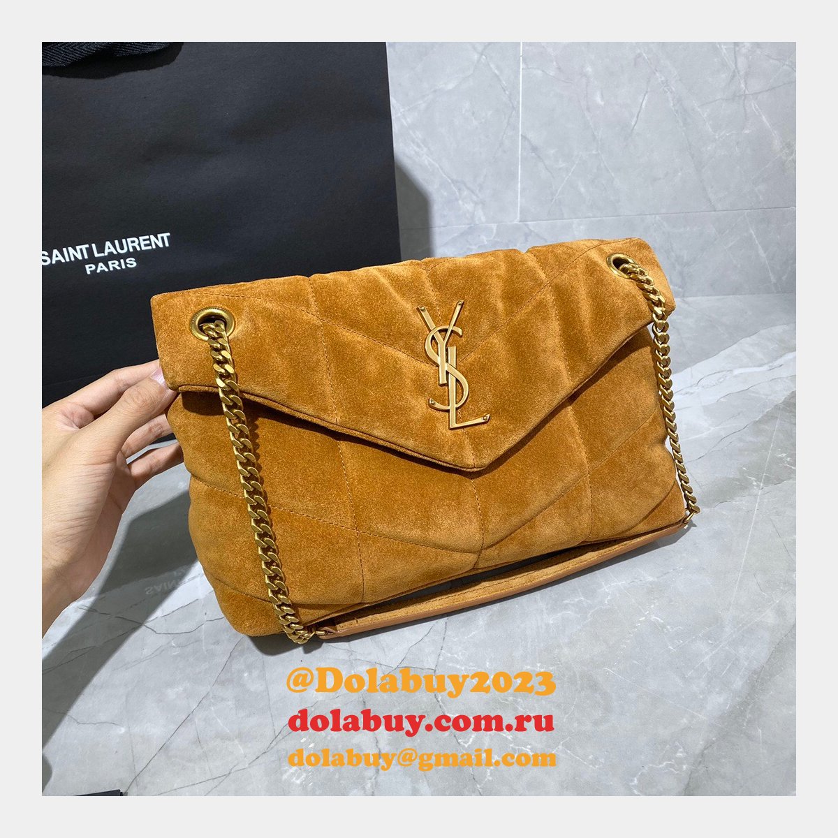 YSL Cheap Loulou Puffer Shoulder Bag 29CM