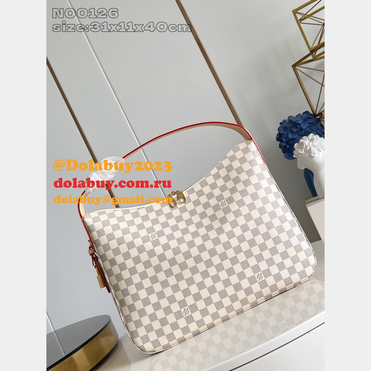 Louis Vuitton Slouchy PM/MM Damier Azur N00126 & N00116 Knockoff Bags