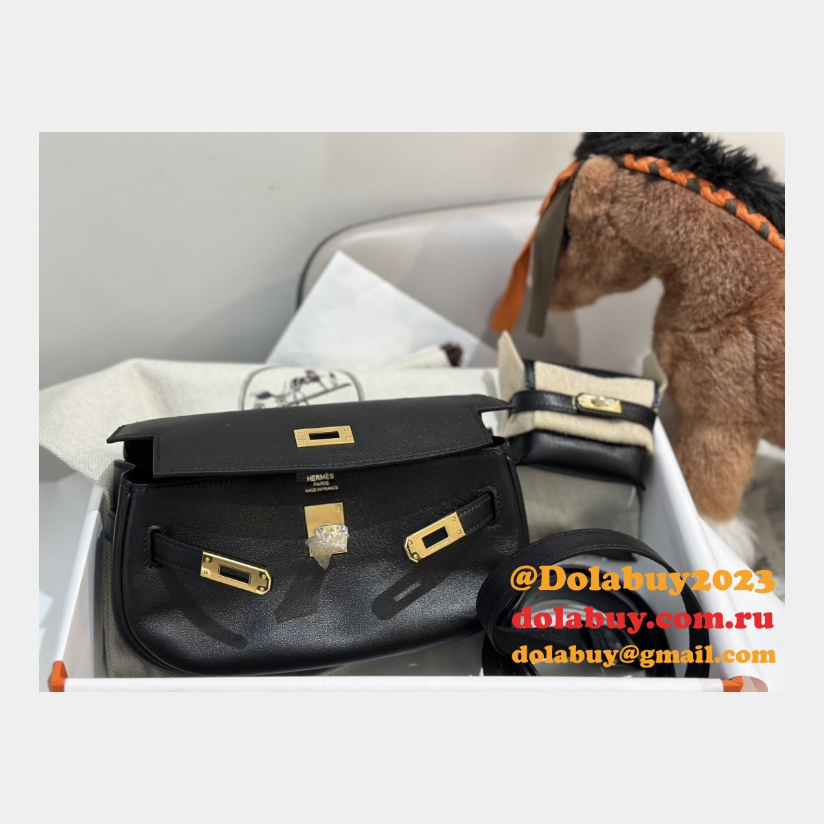 Designer hermes kelly moove 17cm swift leather Luxury bag
