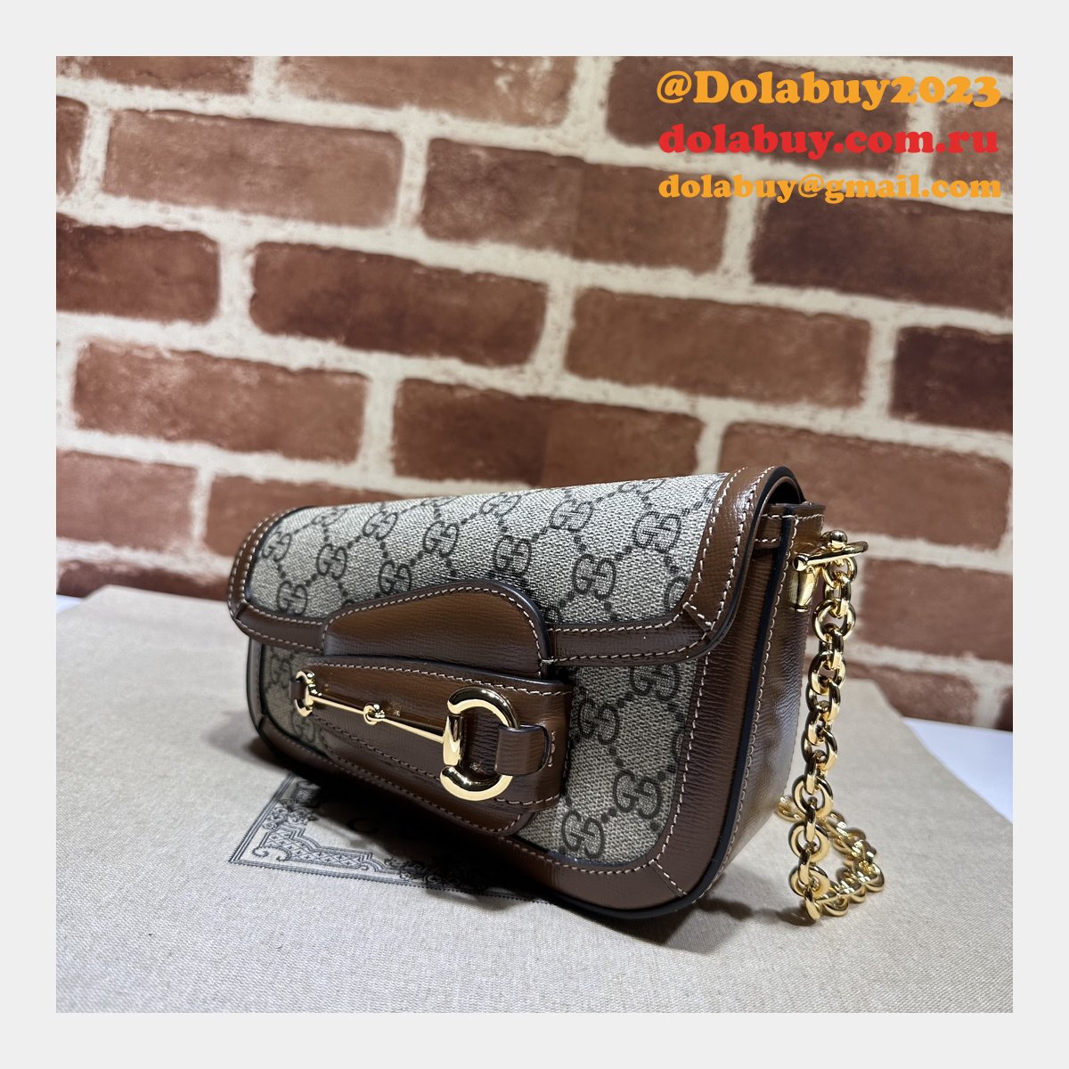 Horsebit Shoulder Gucci Perfect 1955 774209 Fashion Brown Bag
