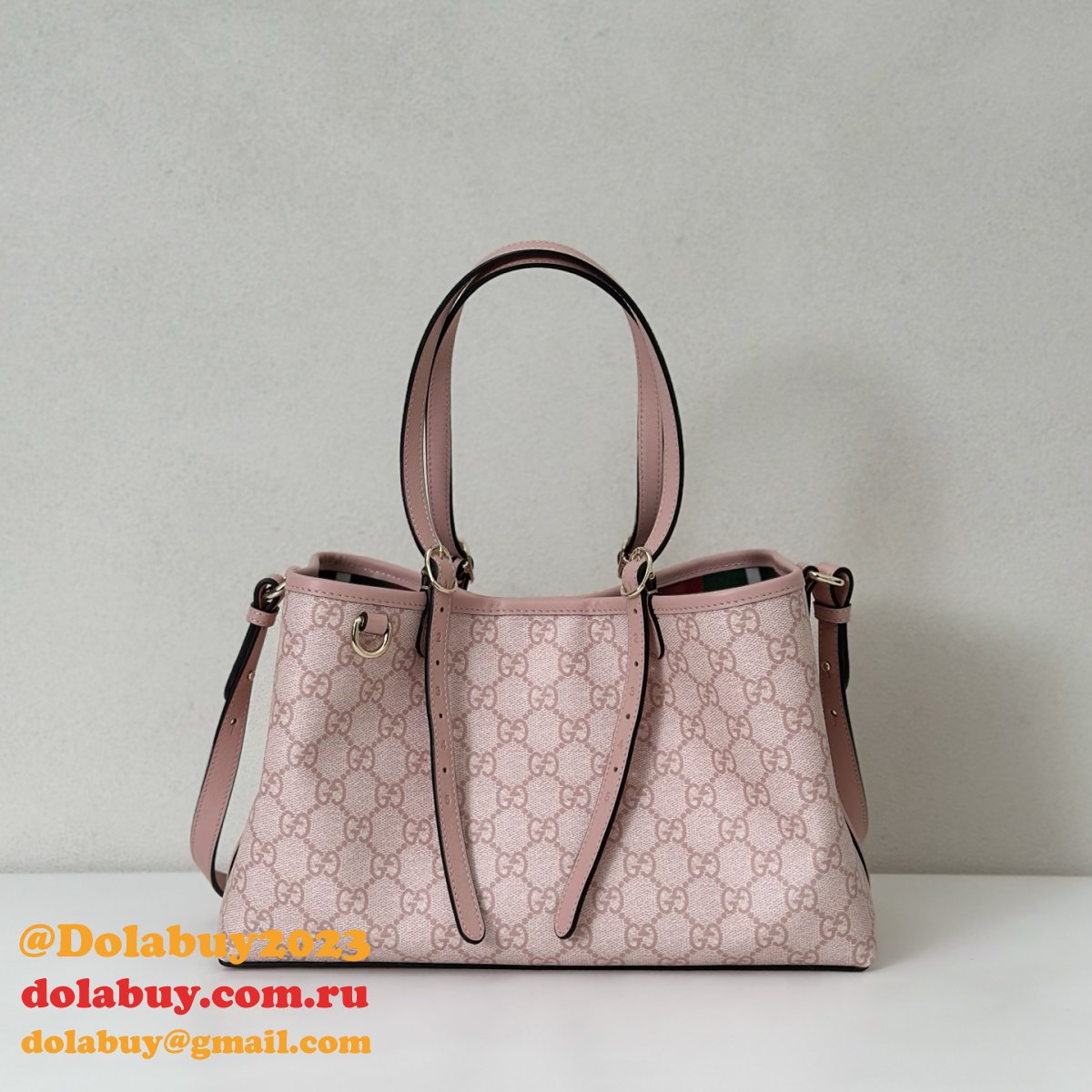 Gucci Inspired GG Emblem Small Tote Shoulder 815214 Bag