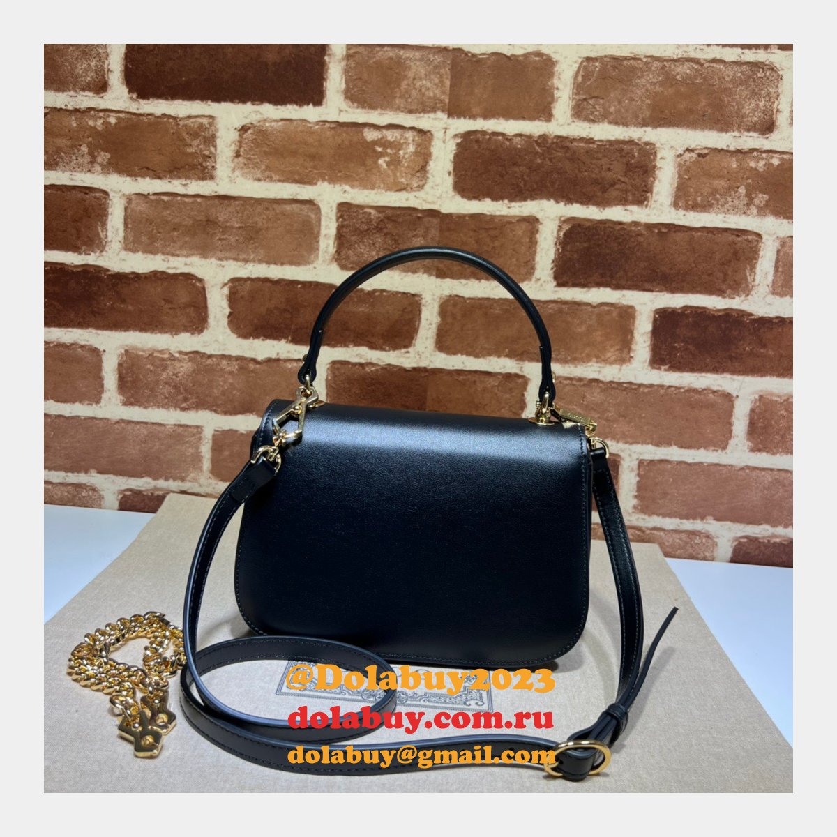 high quality G*u*i blondie top-handle 735101 designer bag