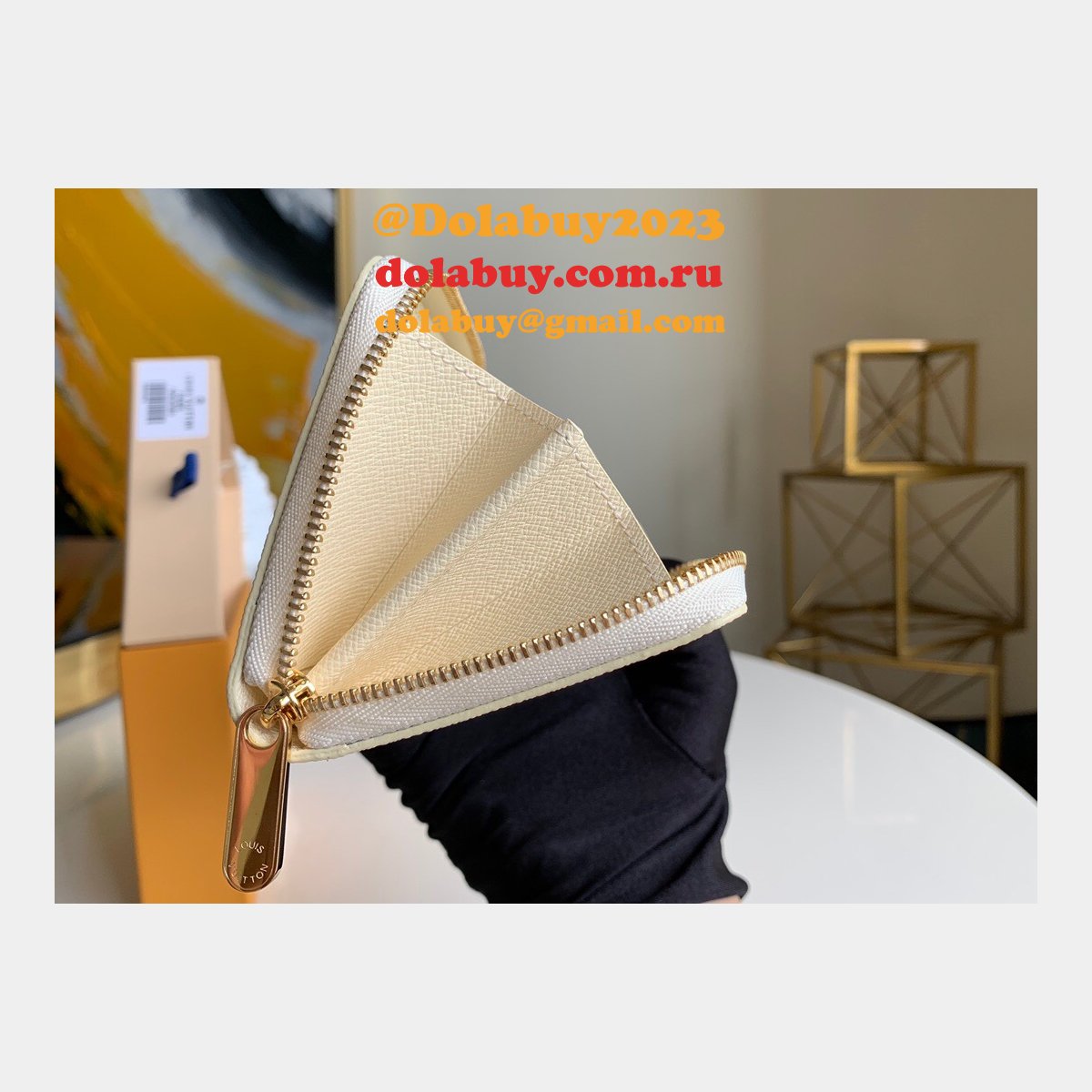 Louis Vuitton Replica N63069 Zippy Coin Purse Damier Azur Canvas