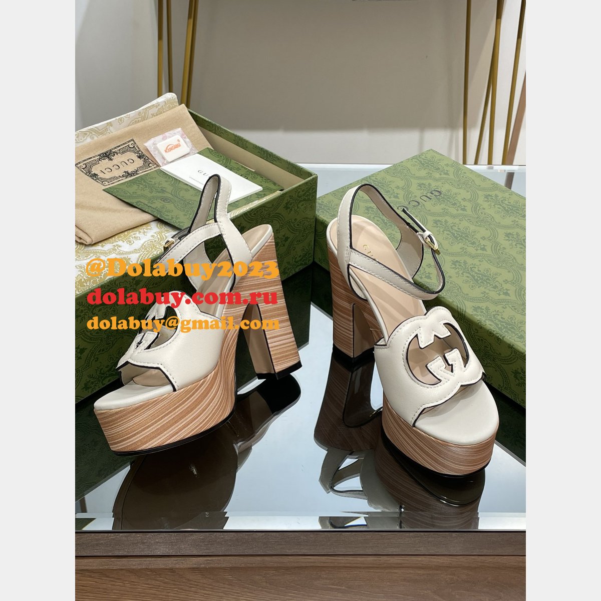 perfect G*u*i cheap replica cutout sandals shoes on 2023 sale