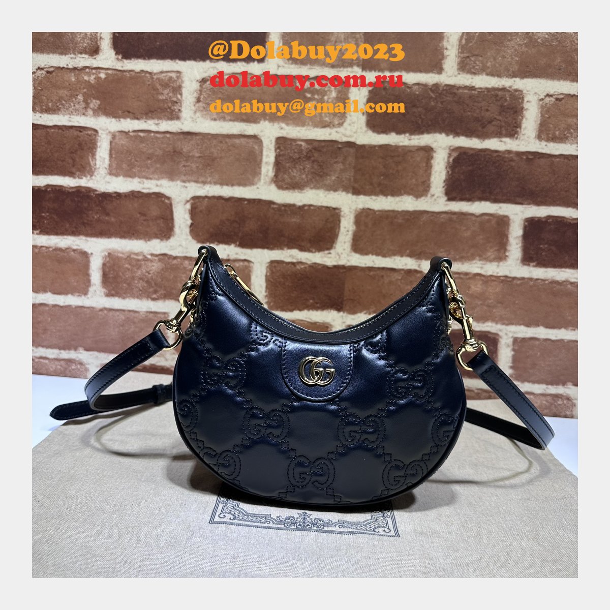 G*u*i 1:1 mirror 739736 gg matelassé designer black/pink bag