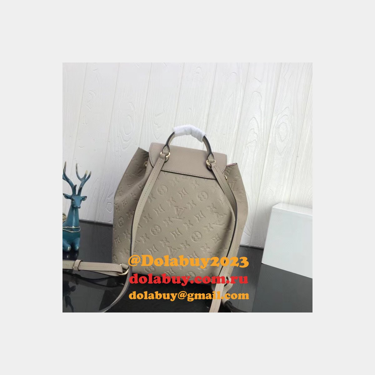 Replica LV Montsouris Backpack Monogram Empreinte Leather