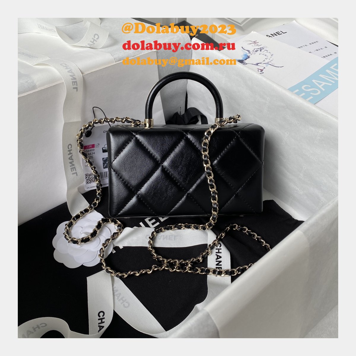 Top Quality Replicas Shiny Box Tote 1:1 Mirror AS4469 Bag
