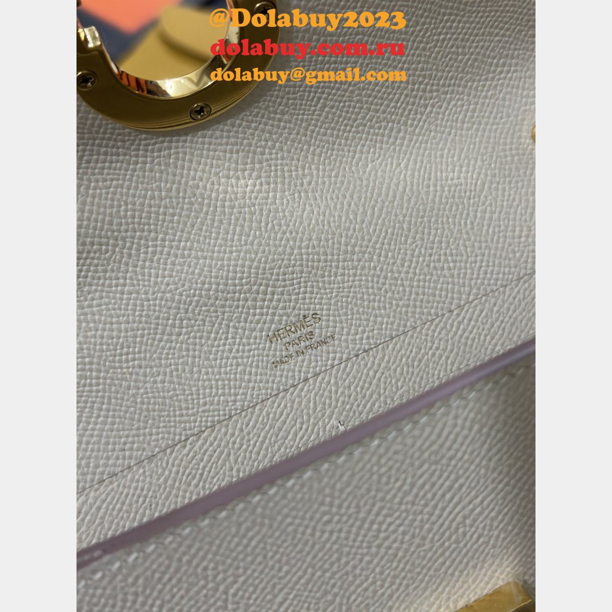 Luxury Hermes D Ancre to go clutch Epsom bag