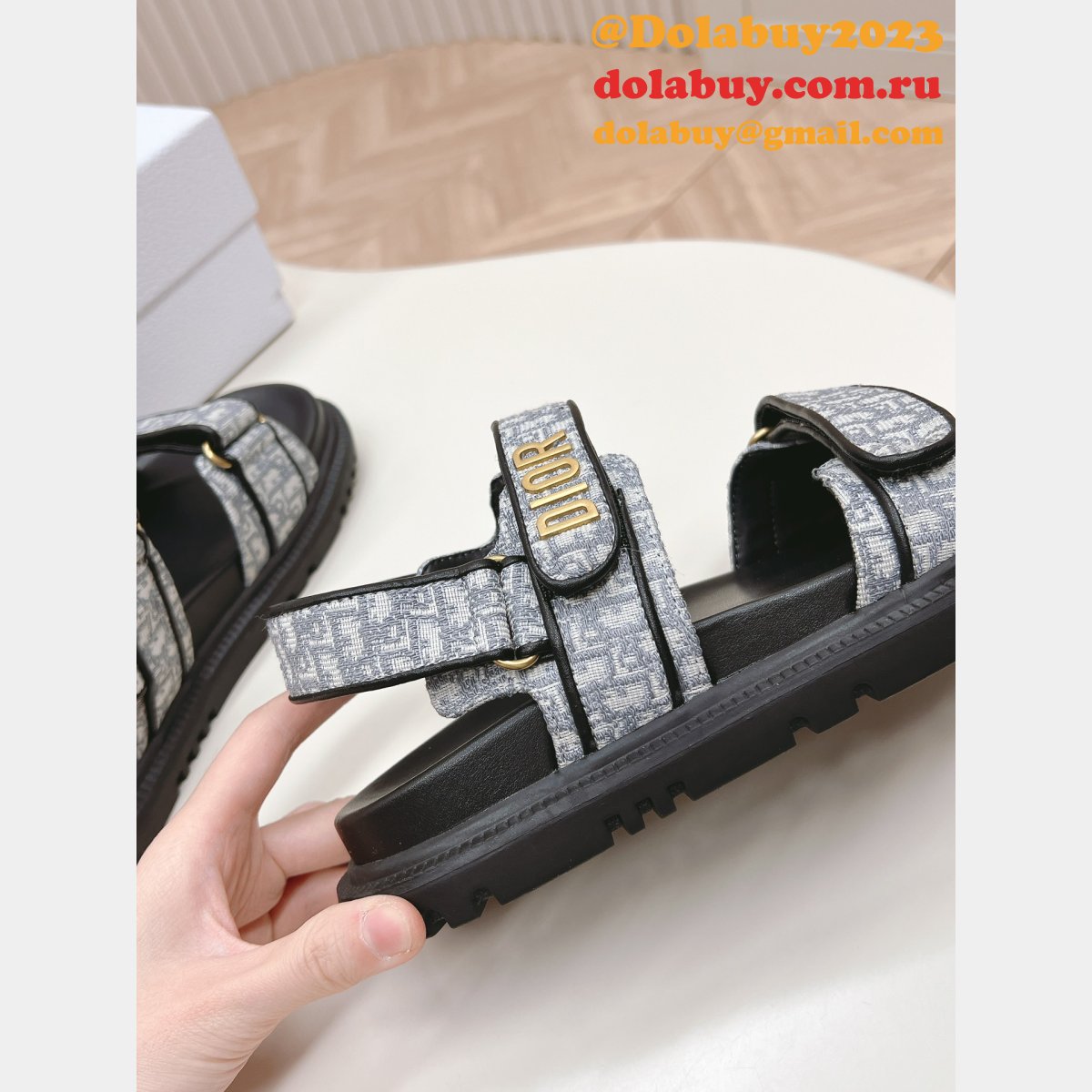 Knockoff classical print Dioract Sandal