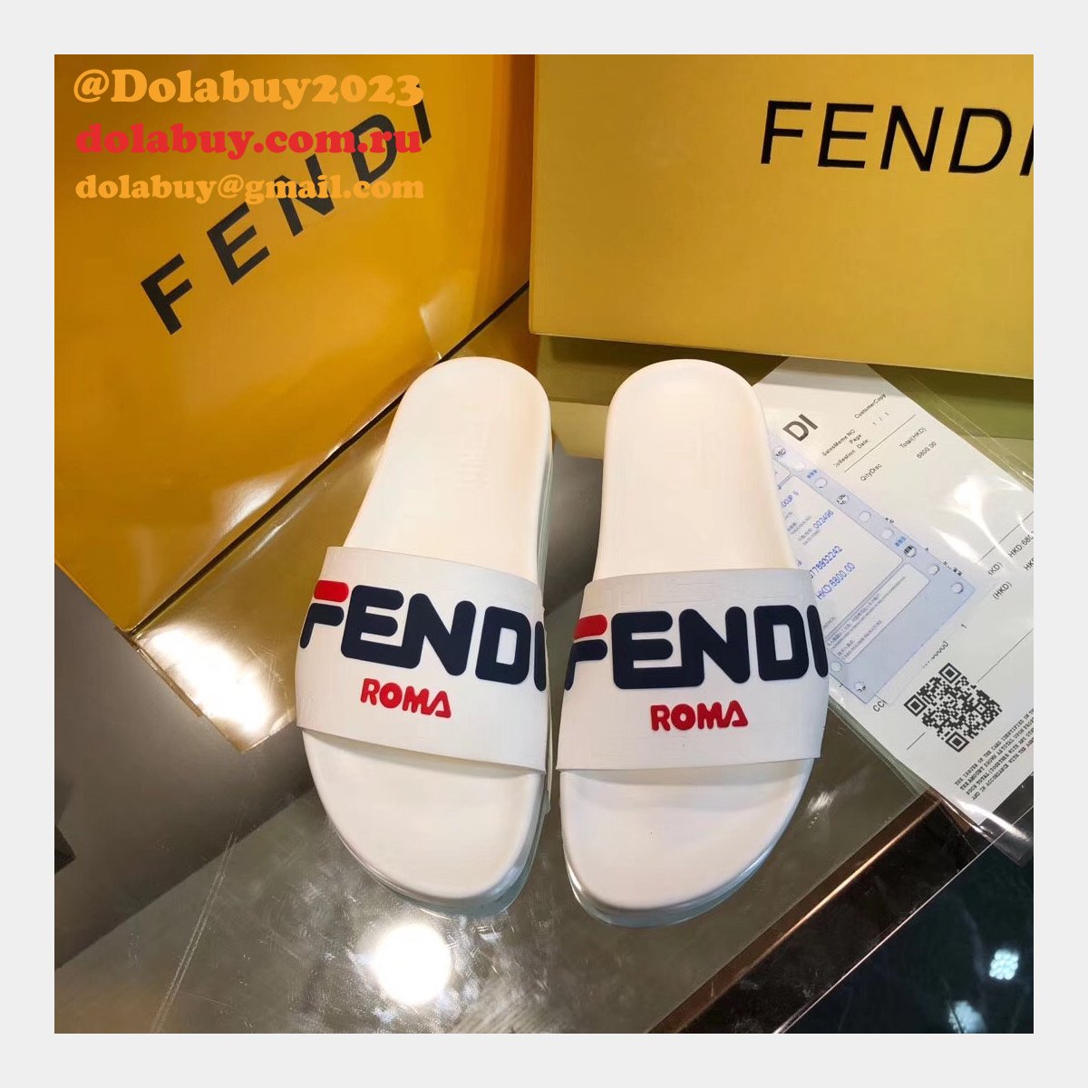 Fashion Fendi casual Slippers