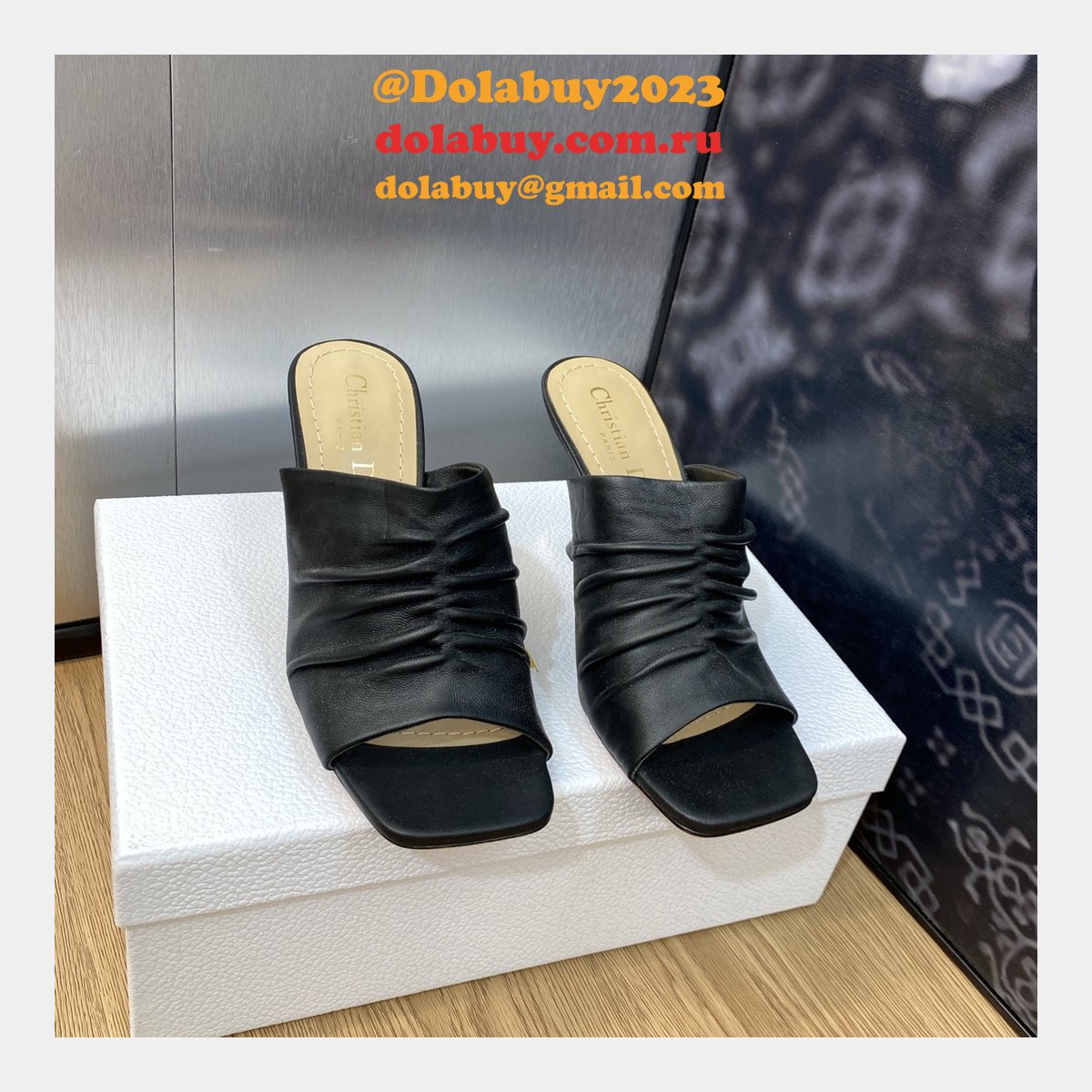 Knockoff Top Quality Dior D-Fame slippers