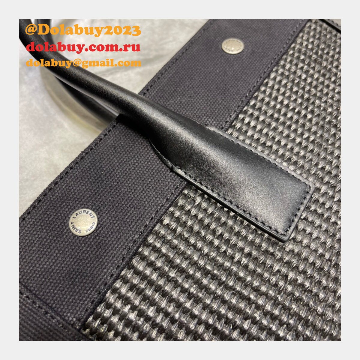 Buy Replica YSL Rive Gauche Shopping 631682 Bag In Linen and Cotton Online