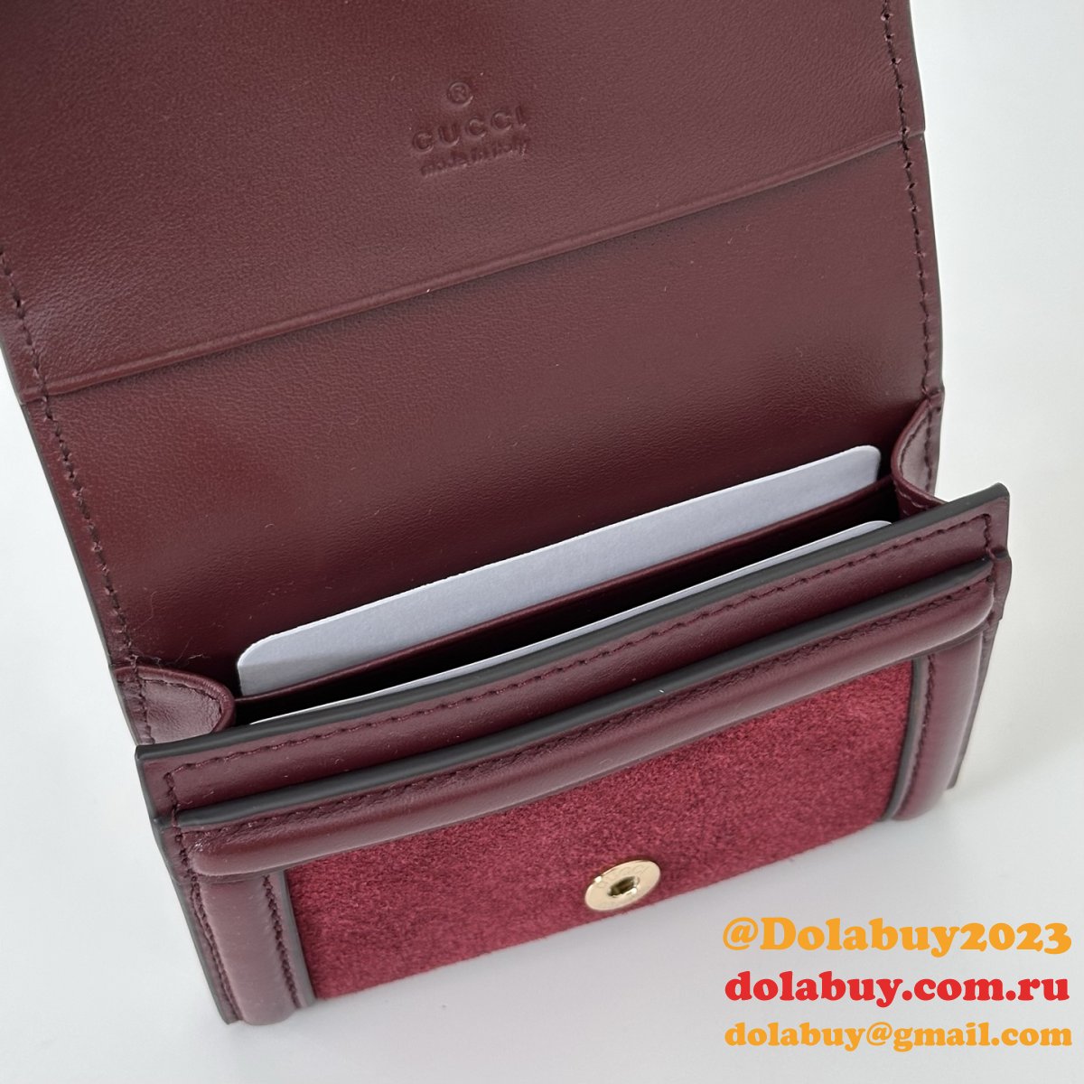 Gucci Wholesale 818795 Blondie Card Case Leather Wallets