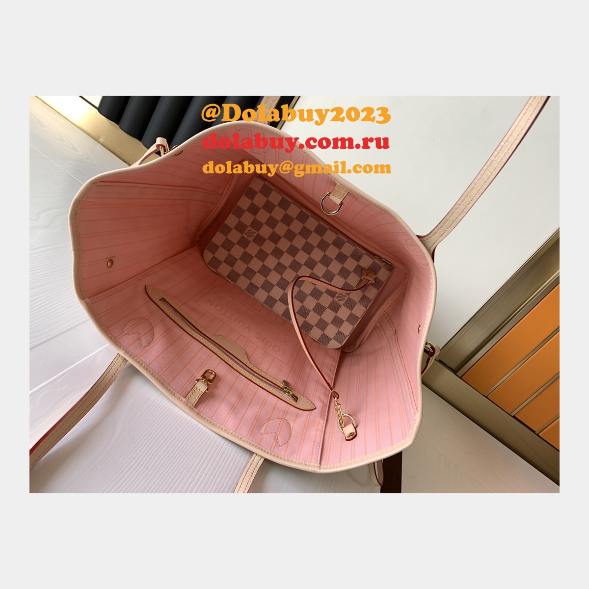 HIGH QUALITY LOUIS VUITTON NEVERFULL MM DAMIER CANVAS N41605