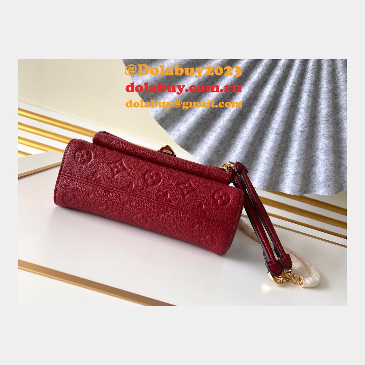 Louis Vuitton UK Vavin BB M44553 Red Monogram Empreinte Leather