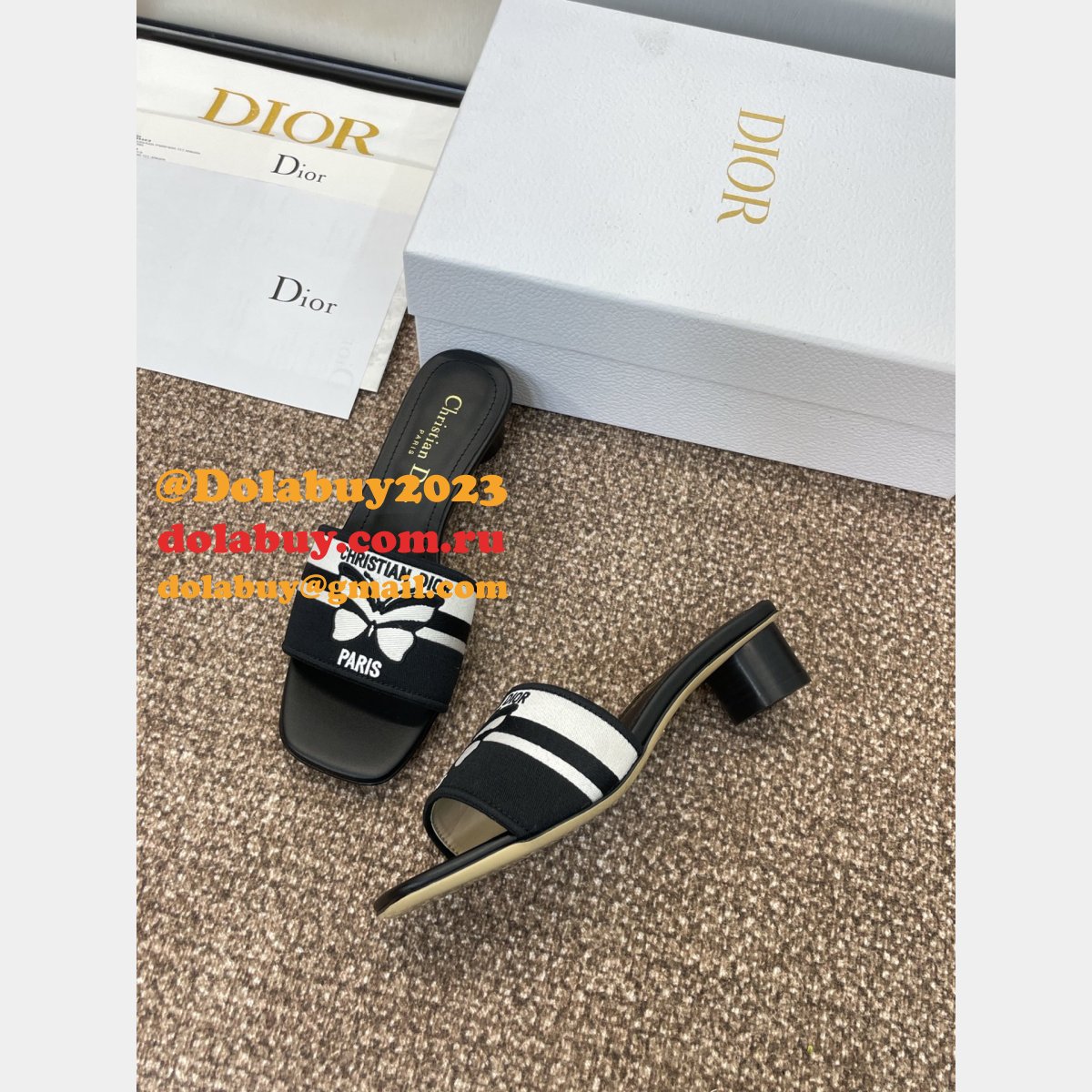 Fashion Dior Dway Slide Black