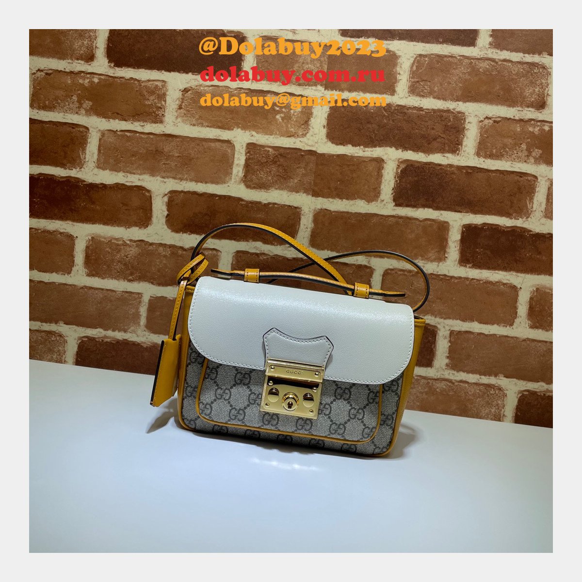 High Quality Gucci Replica 658487 Padlock mini bag in GG Supreme canvas