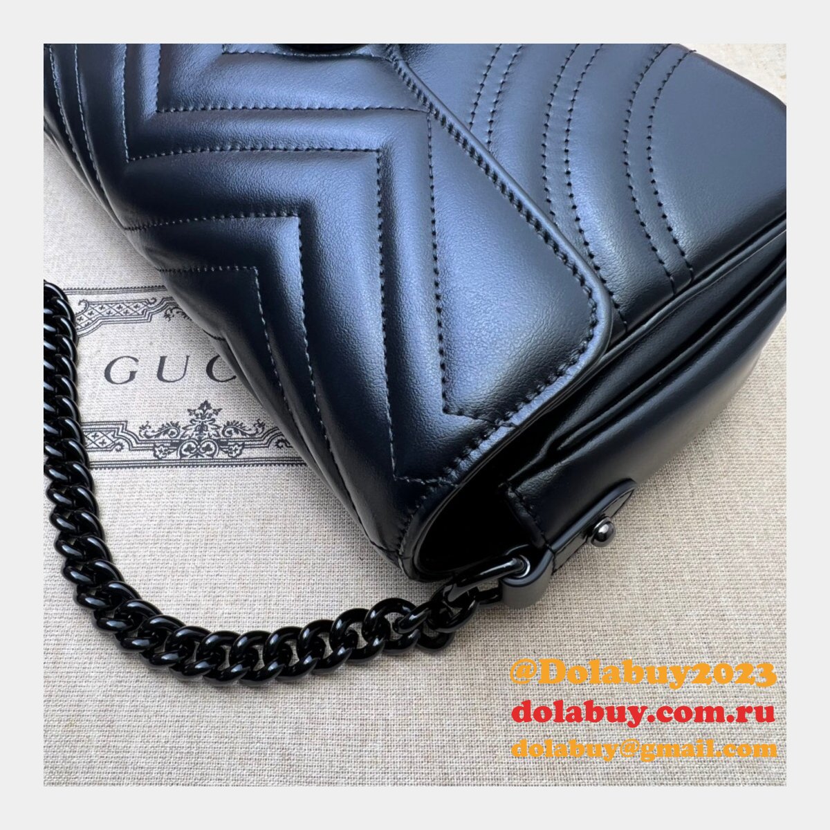 G*u*i 1:1 high quality replica gg marmont shoulder 734814 bag