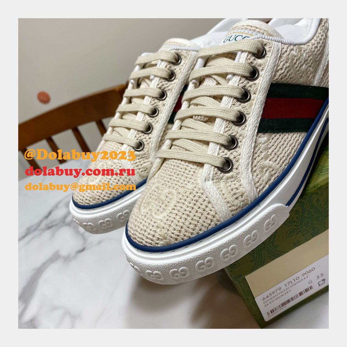 buy inspired replica G*u*i canvas designer shoes