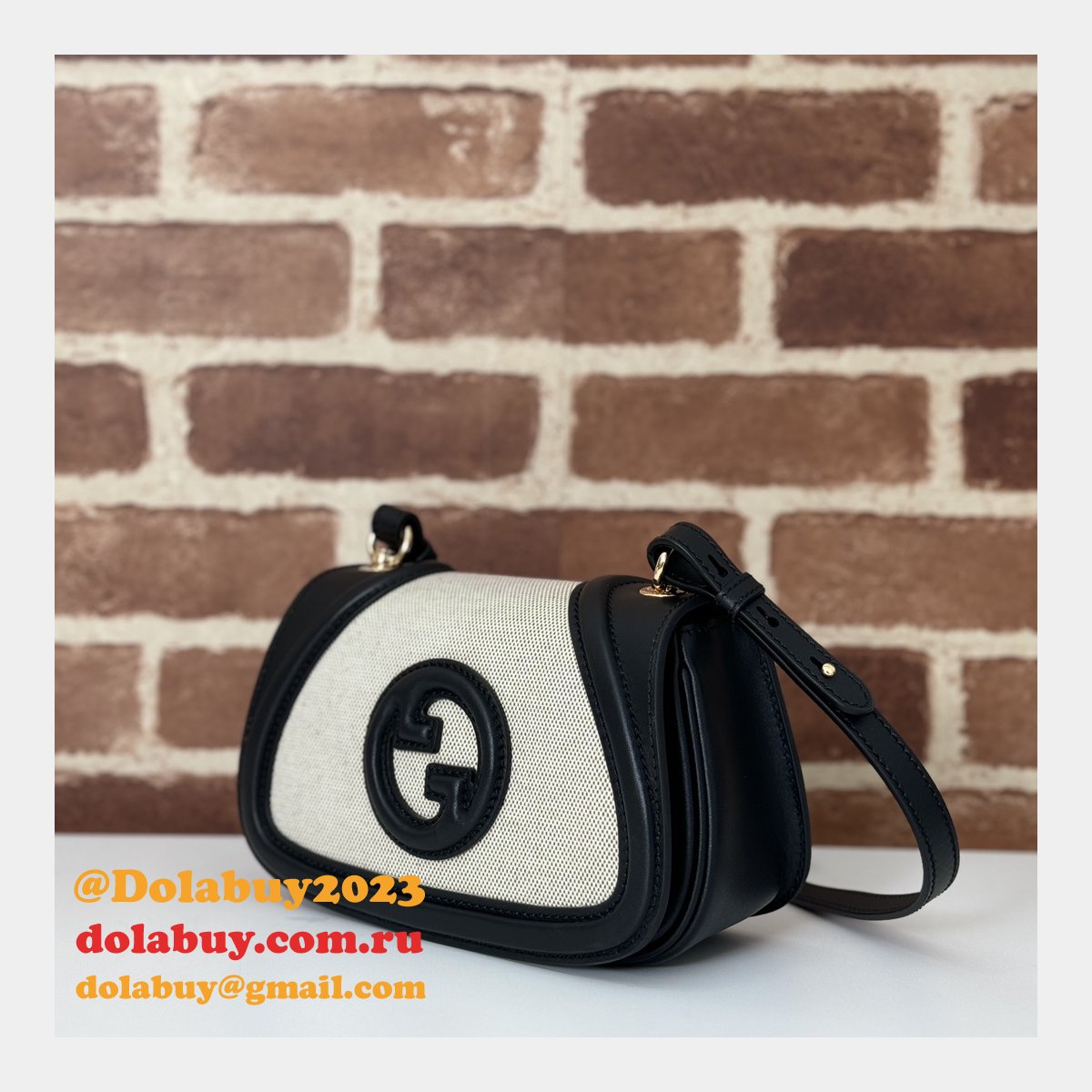 Gucci Blondie Knockoff 815700 Shoulder Natural Canvas Bag