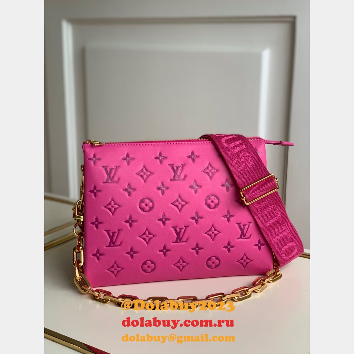 Quality Louis Vuitton Best Coussin PM H27 M58628/M58626 Pink/Blue Handbags