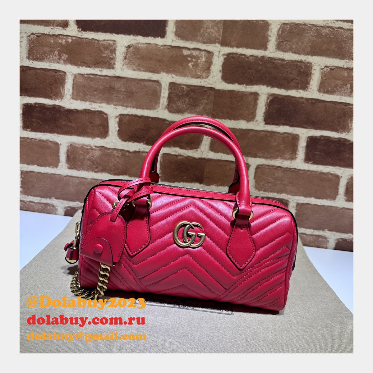 G*u*i top quality gg marmont top handles replica 746319 bag