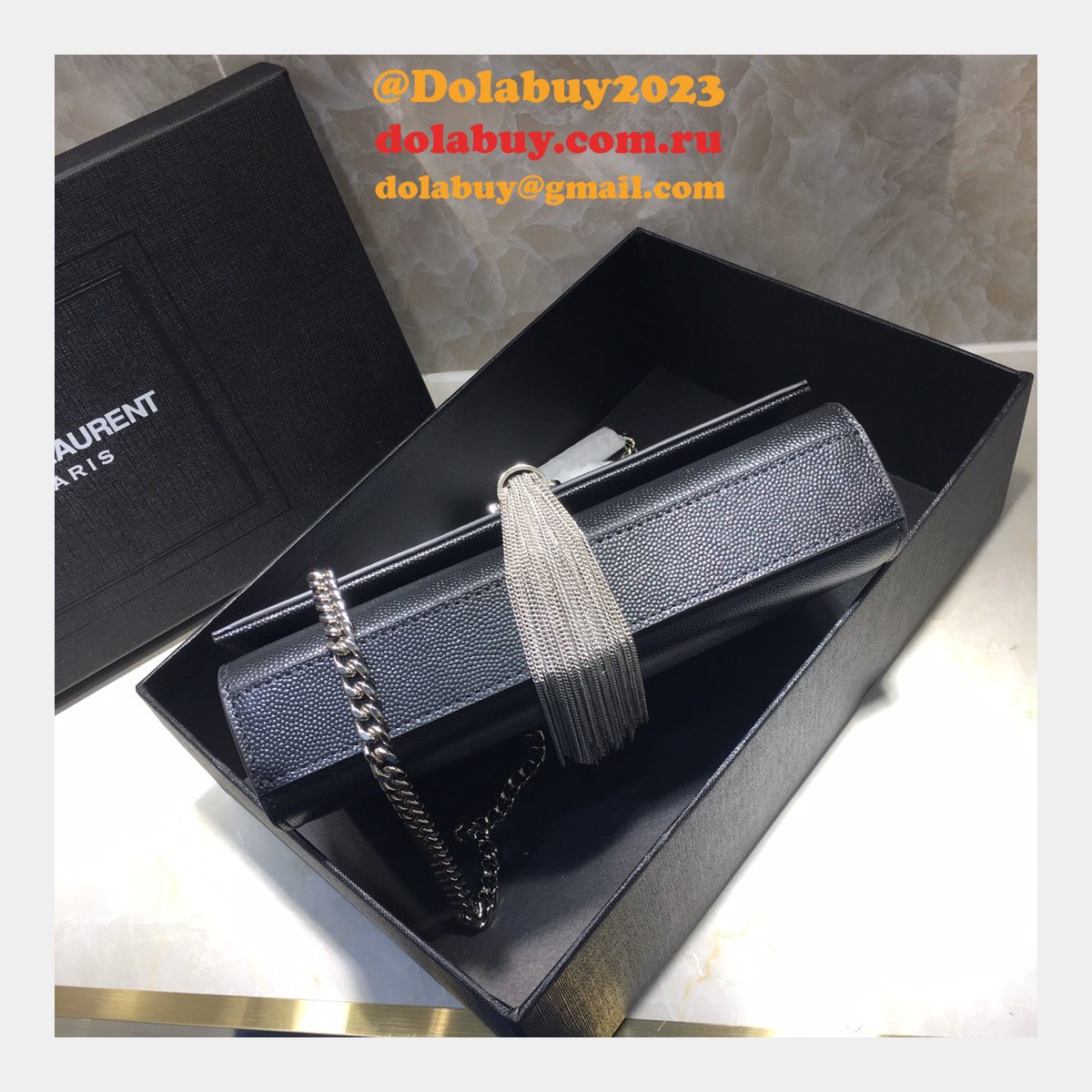 Saint Laurent 20CM Vicky Quilted Shoulder Bag