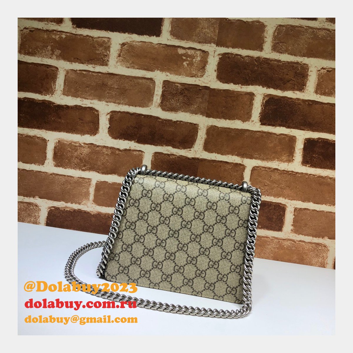 G*u*i high quality 421970 dionysus gg supreme mini beige bag