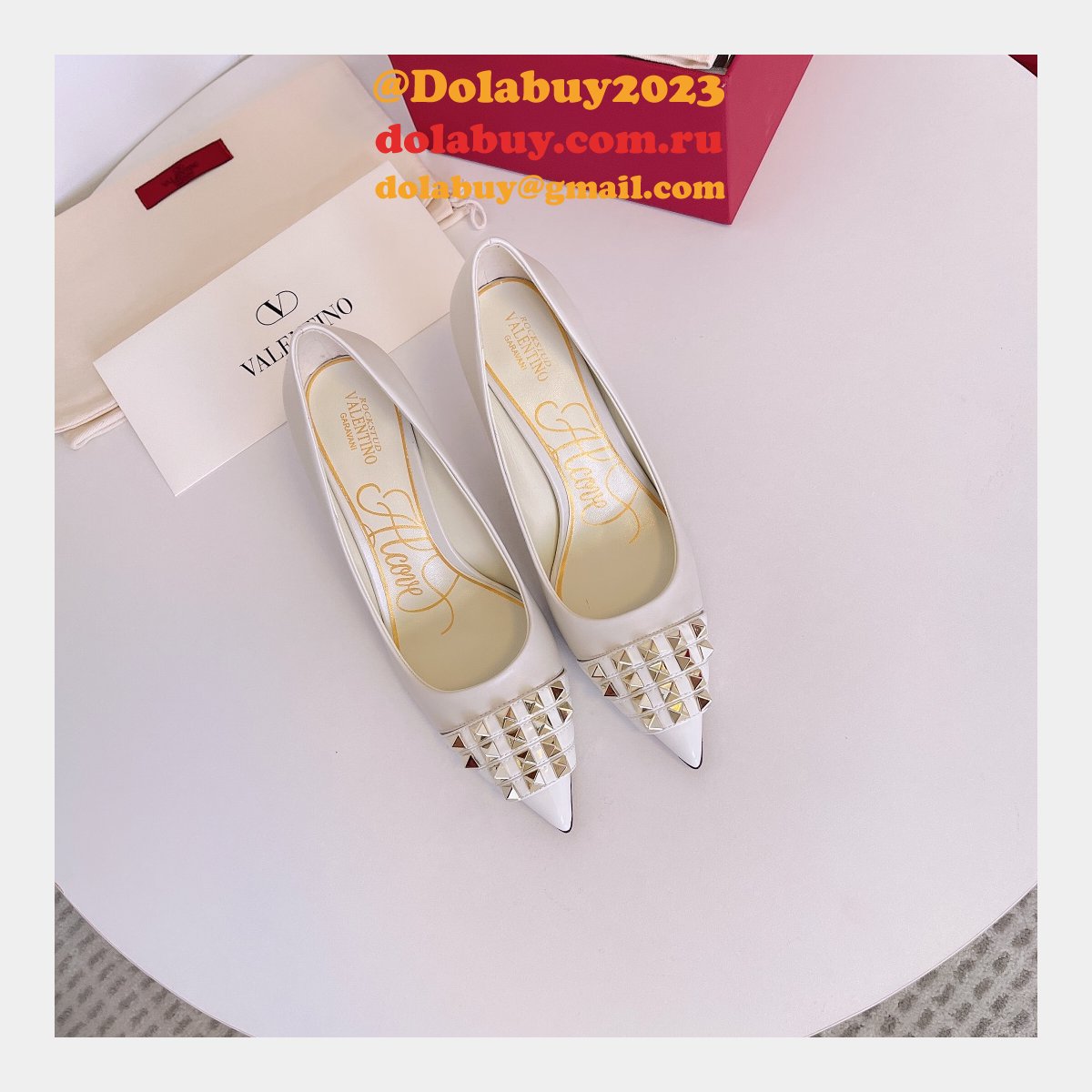 Perfect Valentino Rivet Shoes Top Quality Knockoff for Sale