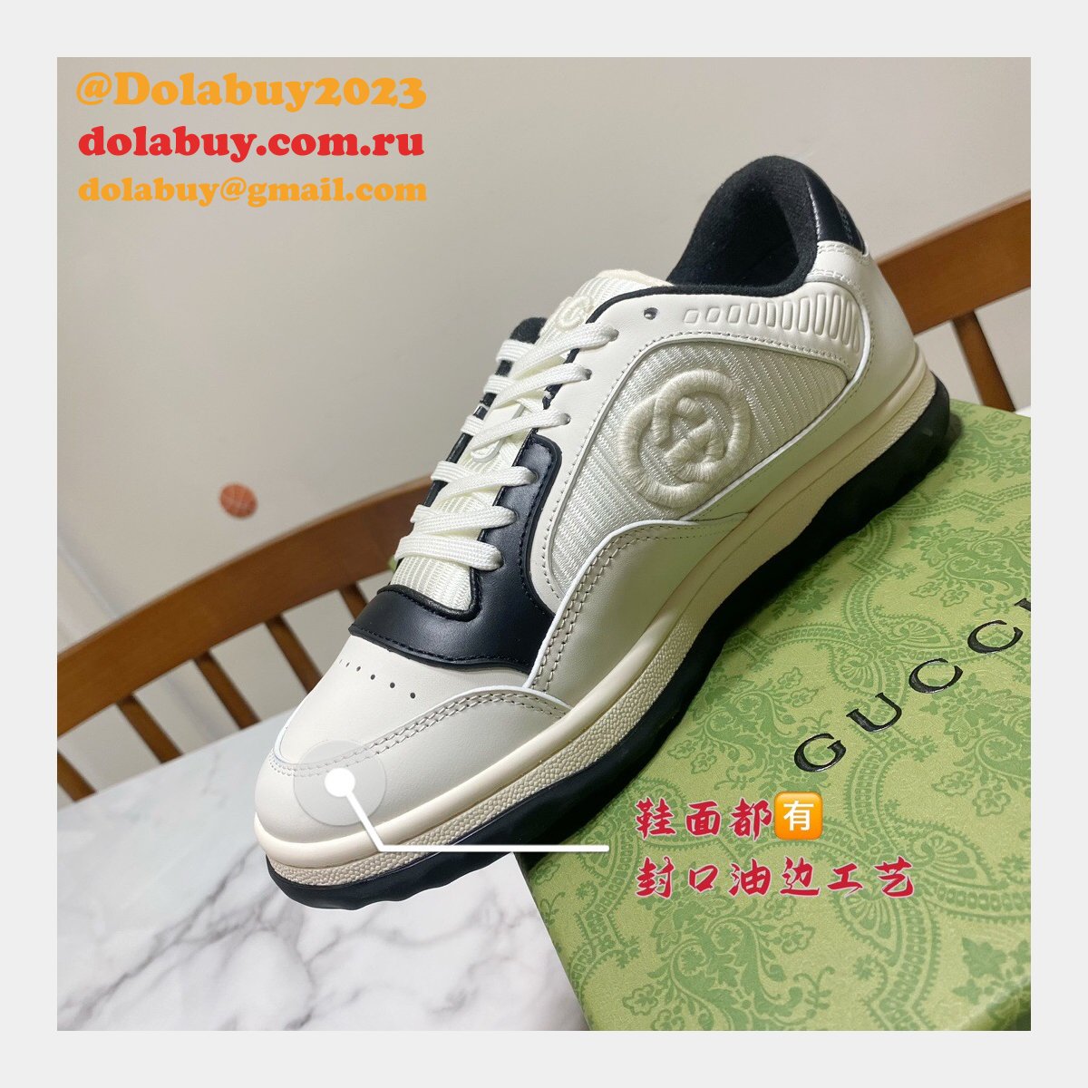 G*u*i replica inspired mac80 leather low-top sneakers 1:1 mirror shoes
