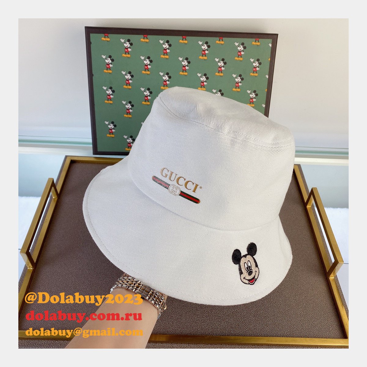 Cheap Gucci Mickey fisherman hat
