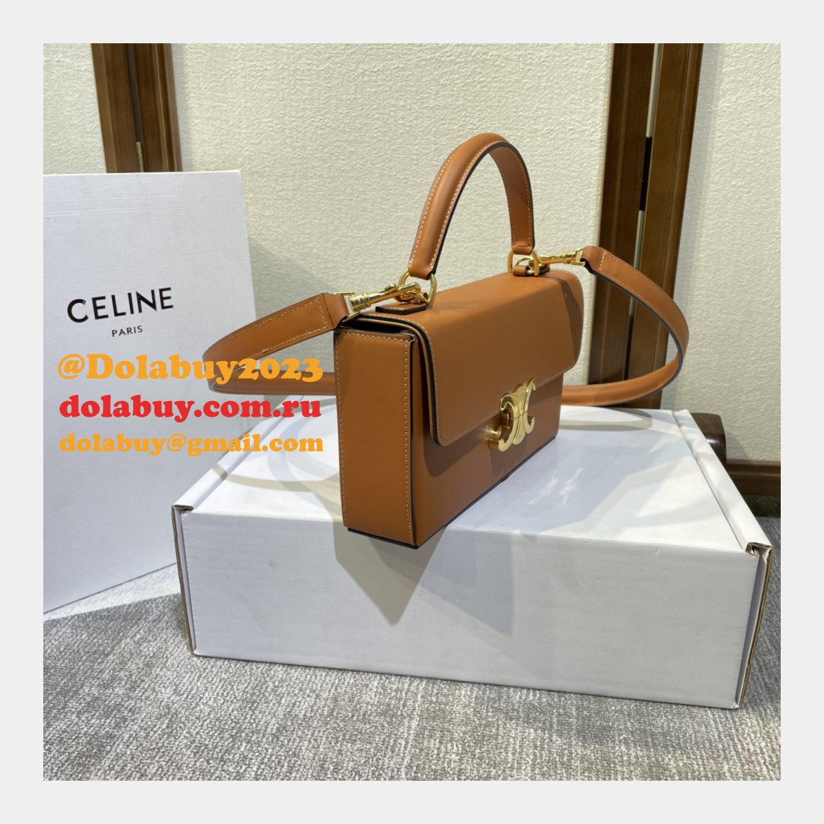 7 Star CELINE BOX TRIOMPHE Duplicate NEW BAG #199992