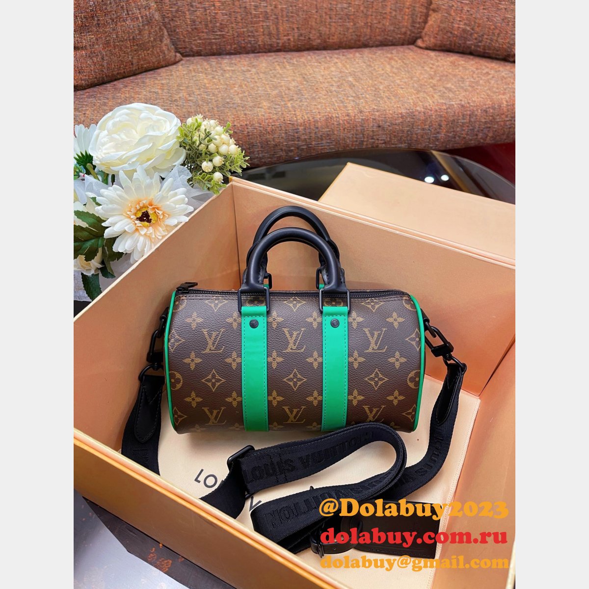 Louis Vuitton Inspired M46249 Keepall Bandouliere 25 Monogram Copy Bag