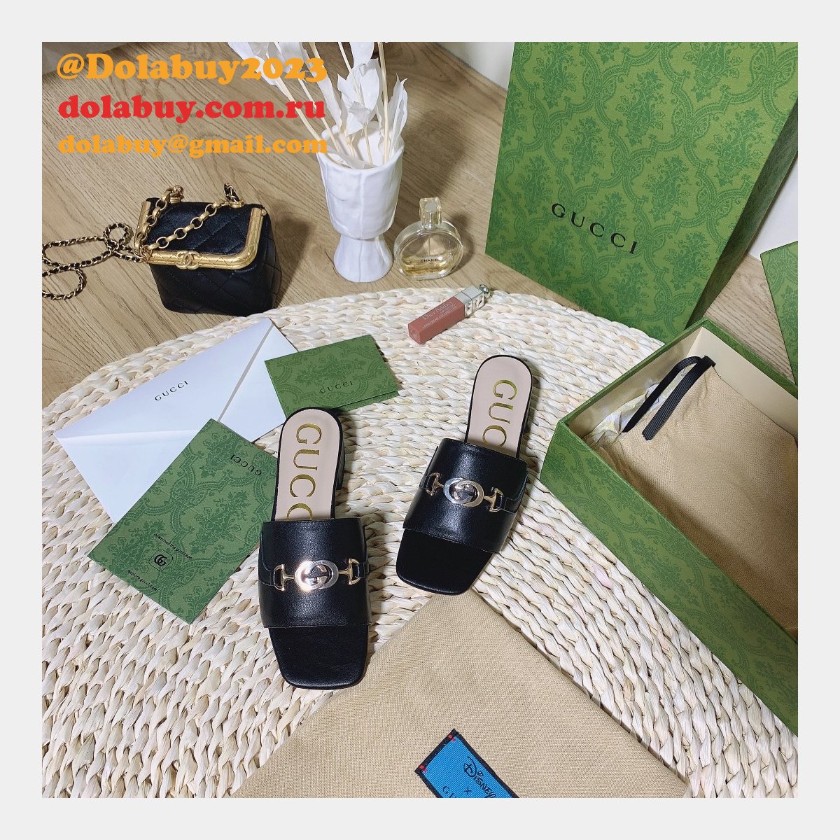 7 star replica G*u*i 2021 slippers white/black series gg shoes