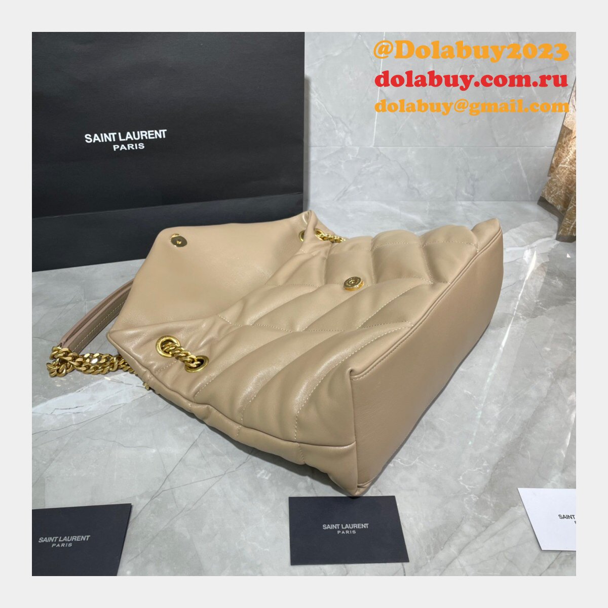 Designer Wholesale LOULOU PUFFER HANDBAG 35cm