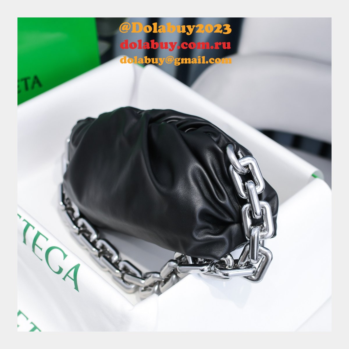 Top Best Quality Bottega Veneta Replica 30CM Chain pouch Bag