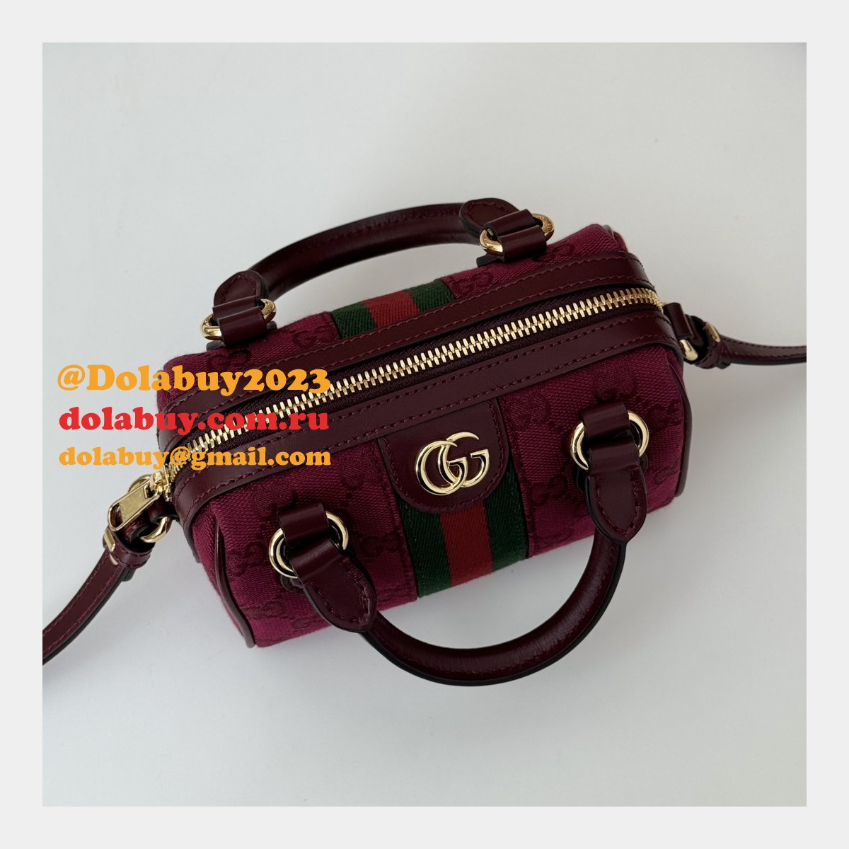Gucci Knockoff 781490 Ophidia Super Ebony Supreme Bag