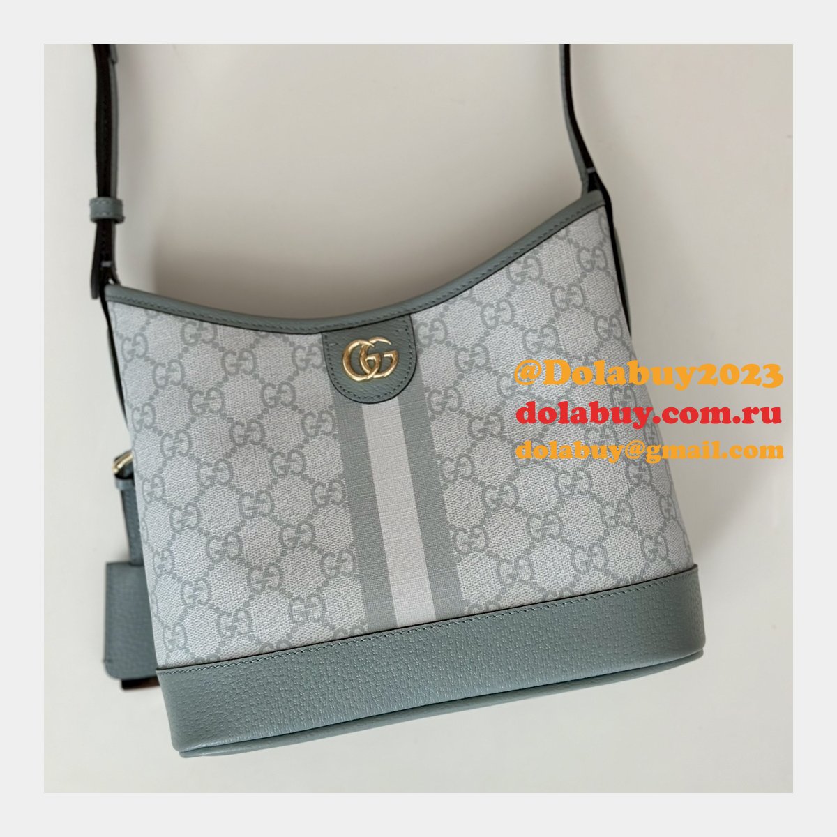 Ophidia Gucci Knockoff Half Moon 781402 GG Small Shoulder Bag