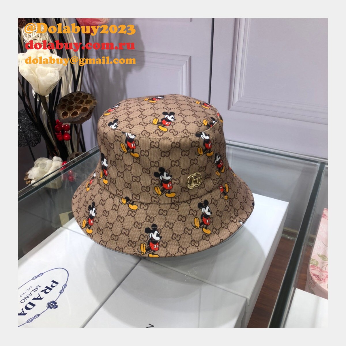 7 Star Gucci Mickey fisherman hat