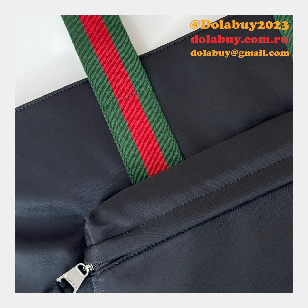 Replica Gucci 7 Star 802172 Tote Bag Black Nylon