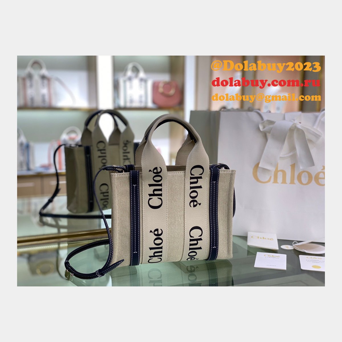 Best Quality Replica Chloe 1:1 Tote Woody dolabuy Bag 26CM