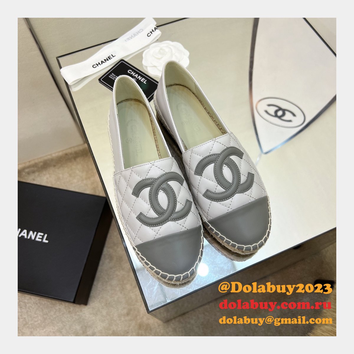 Wholesale 1:1 Mirror CC ESPADRILLES SHOES