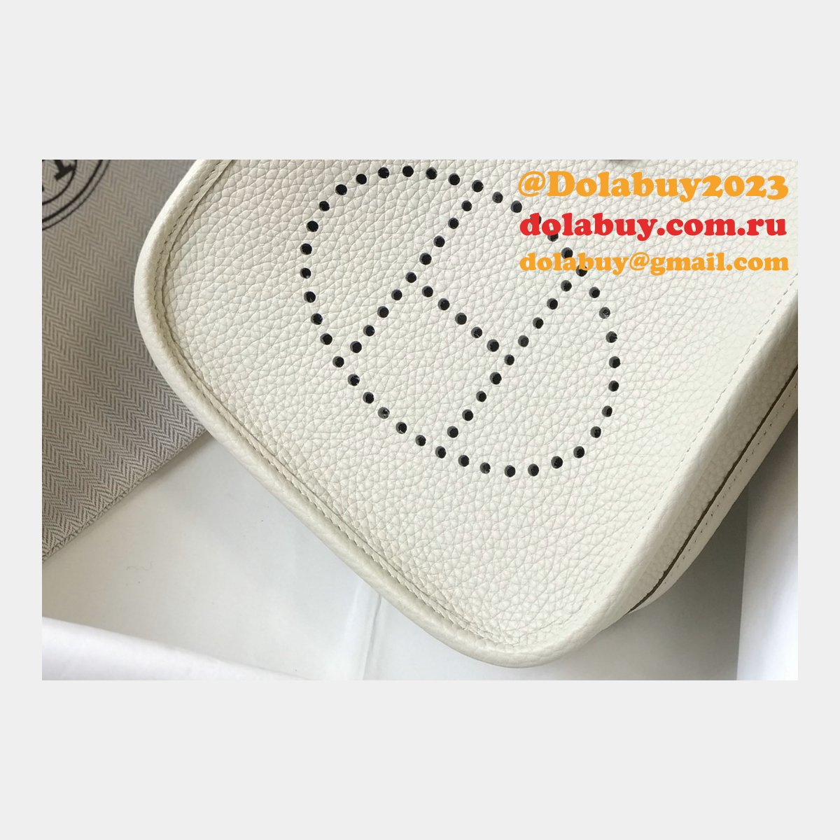 Hermes Evelyne Handbags Replica off White